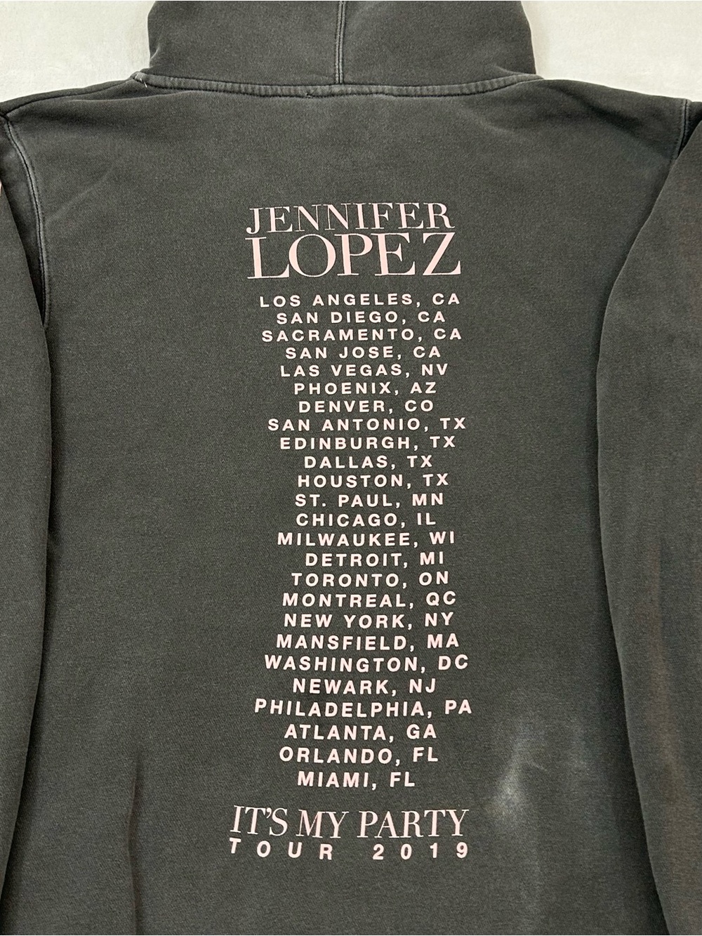 Jennifer Lopez It’s My Party Tour 2019 Concert Merch Hoodie Sweatshirt Women’s S - Picture 2 of 13